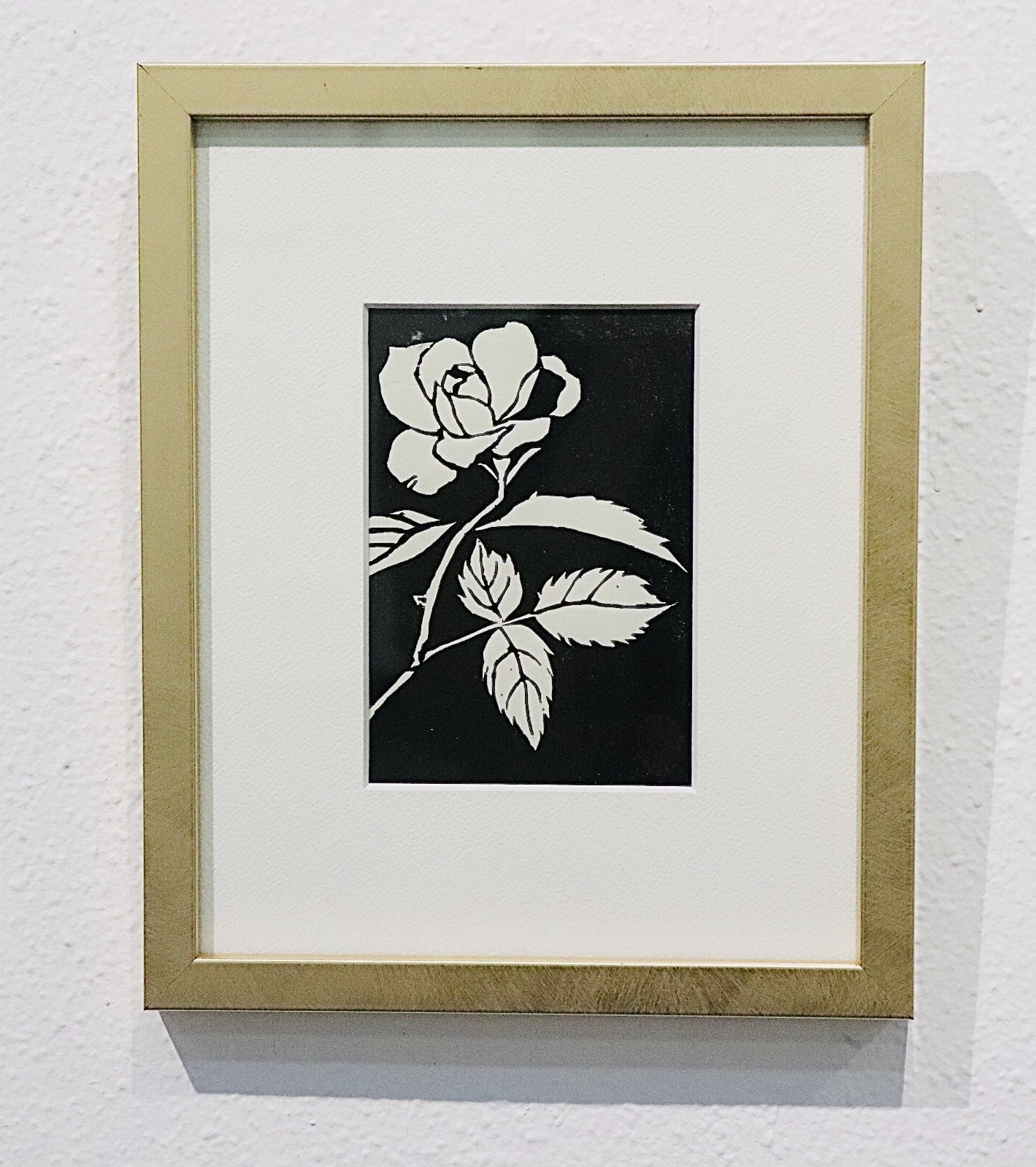 色紙岩彩画　タイトル【葱　　坊主】　木枠額装　印譜有り　作者不詳　模写 色紙岩彩画 タイトル【葱 坊主】 木枠額装 印譜有り 作者不詳 模写