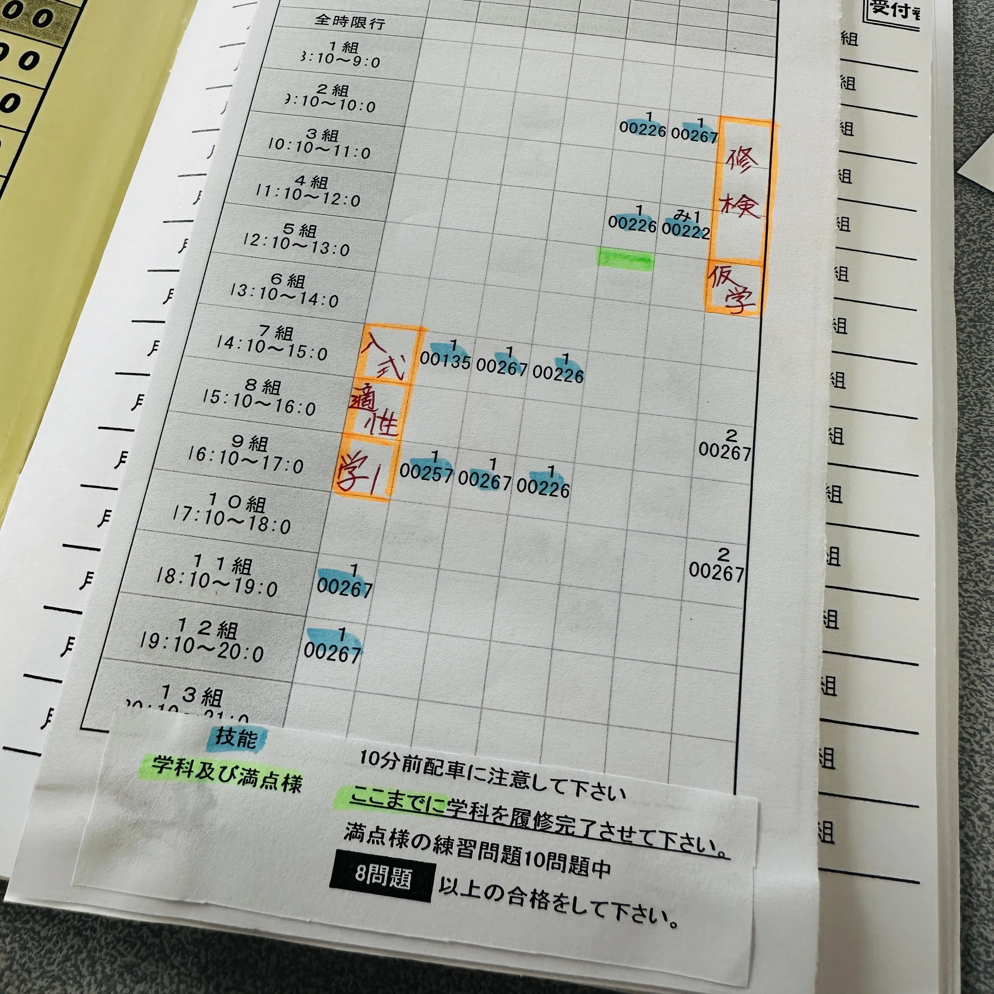 仮 免 前 効果 測定 問題