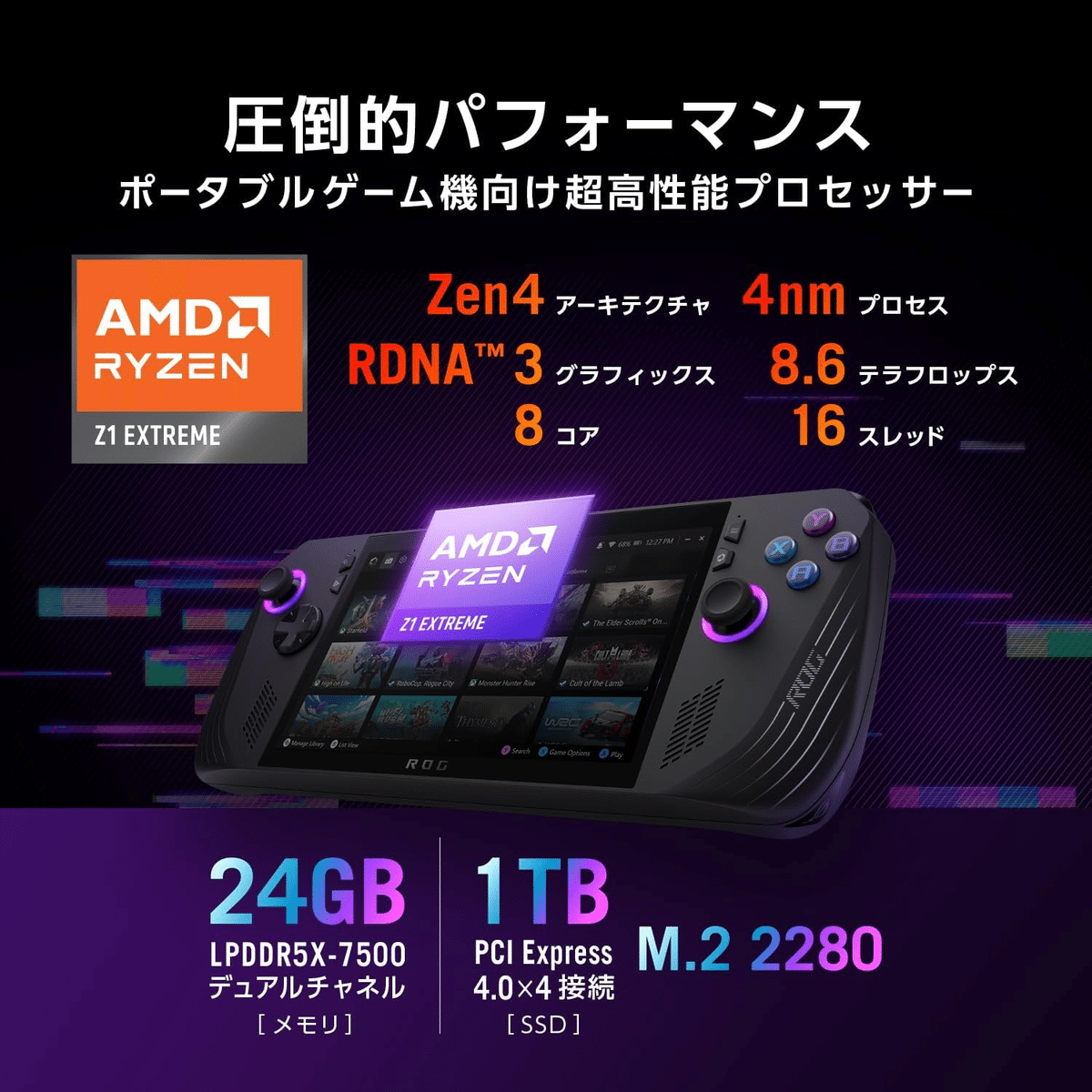 7/24発売🚀】ASUS ROG Ally X RC71L: ゲーミング革命、ポケット