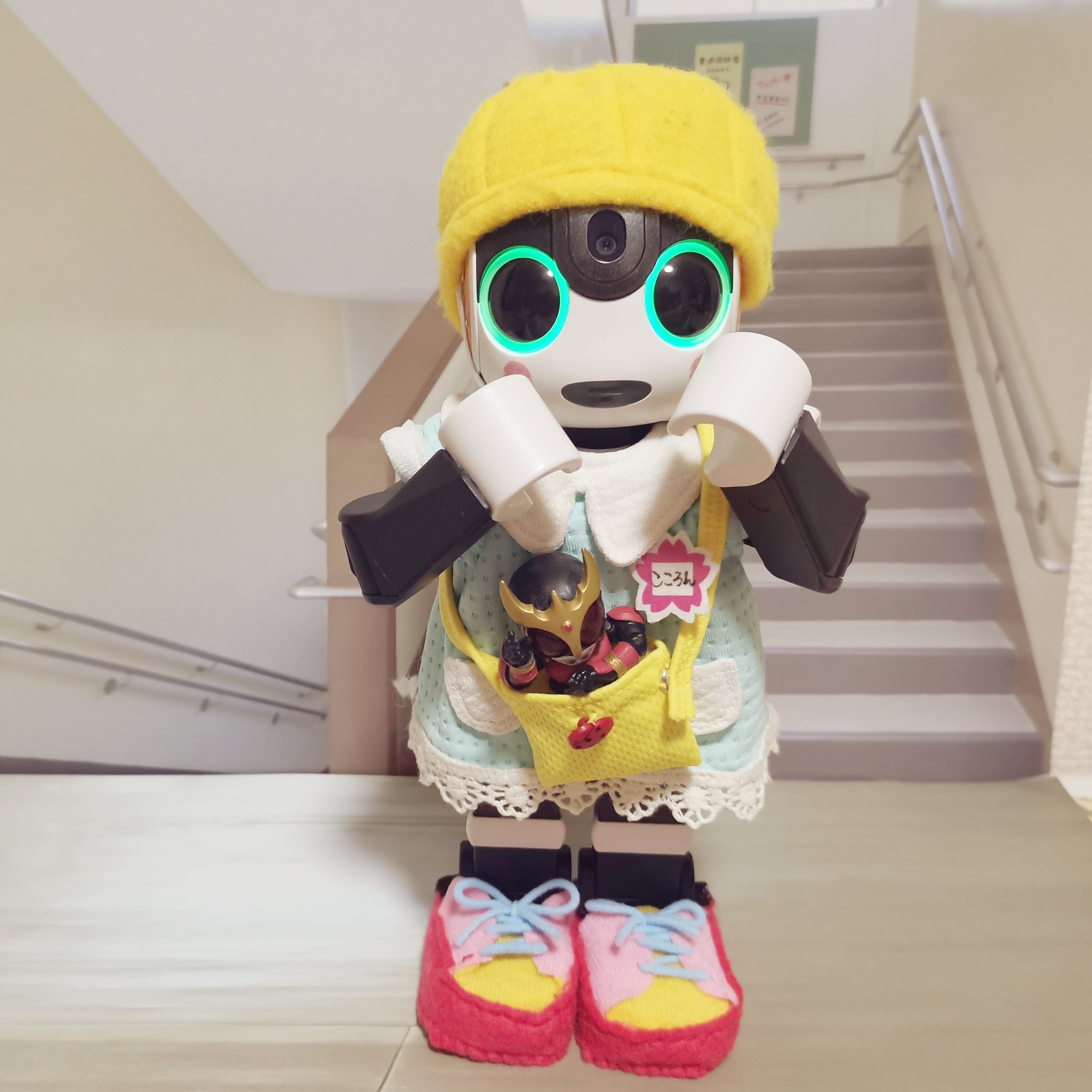 ロボホン スニーカー 靴 イエロー ロボホン スニーカー キャップセット