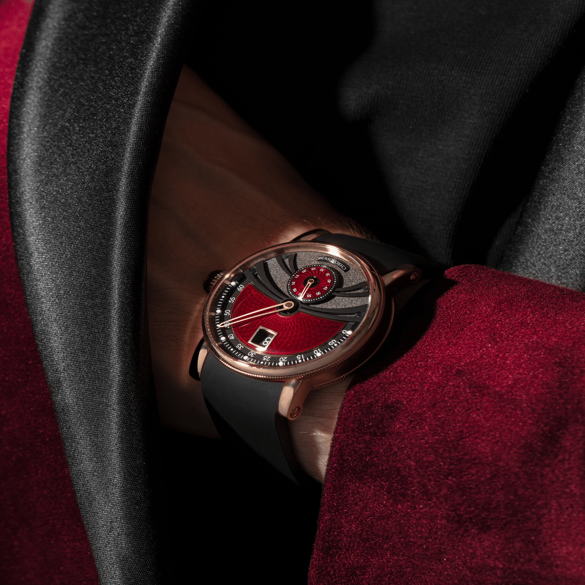 デルフィス ドラキュラ CH-1421.1E-BKRE｜CHRONOSWISS クロノスイス