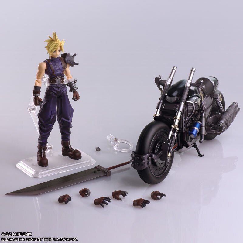 FF7』オリジナルに基づいた造形のクラウド＆バイク「ハーディ