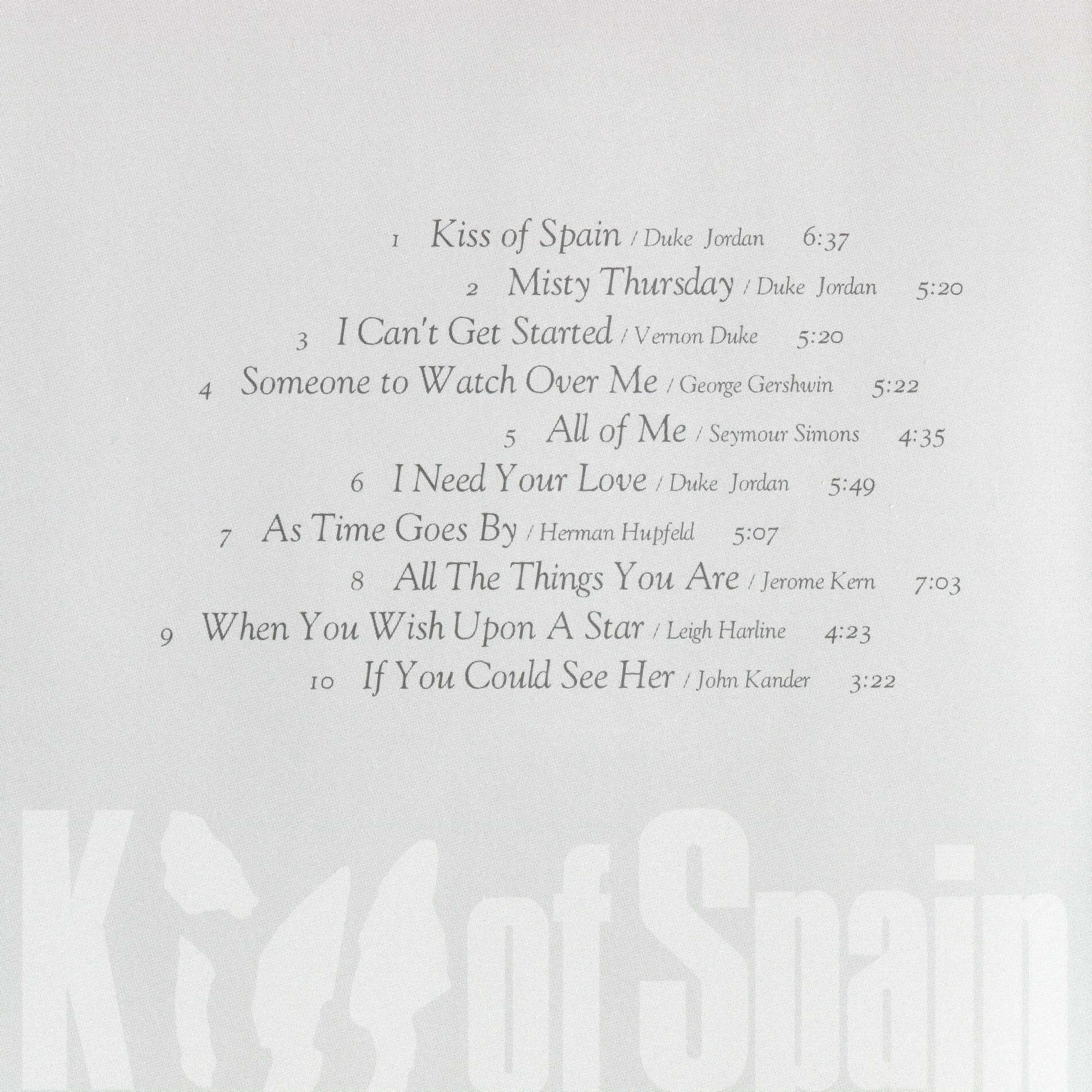 ライナーを読んで 聴く ! 】 Kiss of Spain(キス・オブ