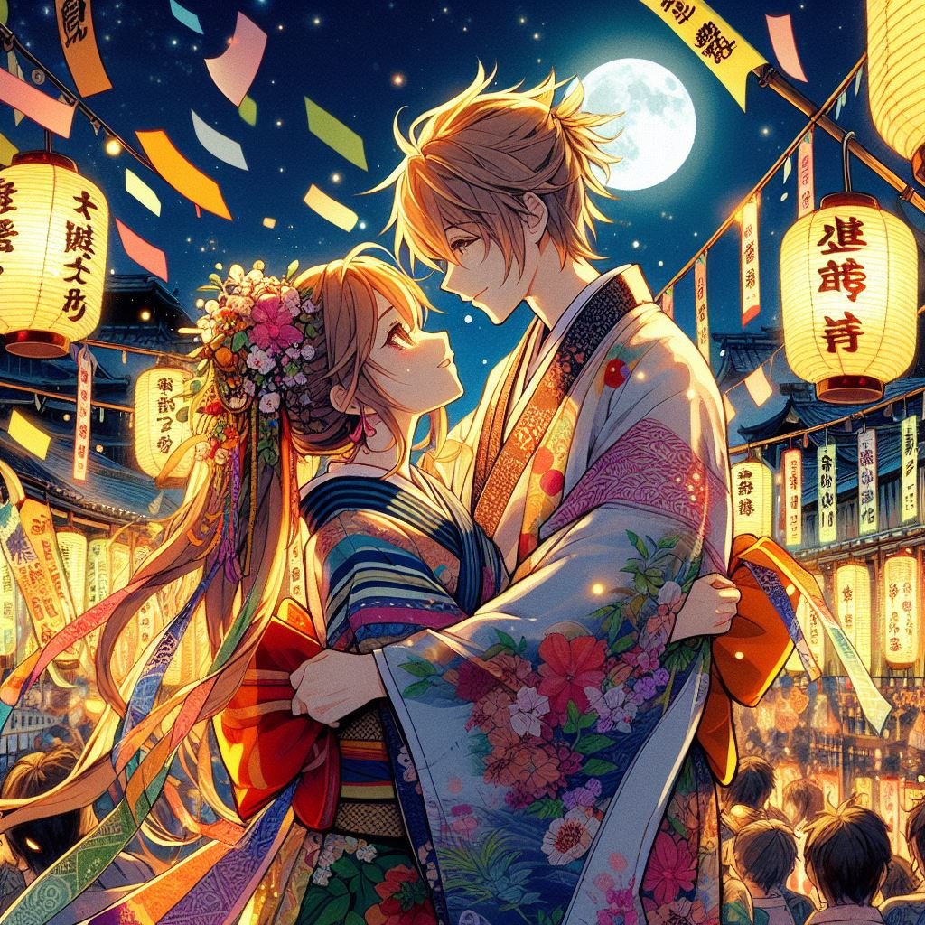 べーちゃん　夏夜の再会　シーグラス／天然石／七夕／織姫 AIイラスト 七夕(織姫様と彦星様の再開)｜笑わせるセールスマン