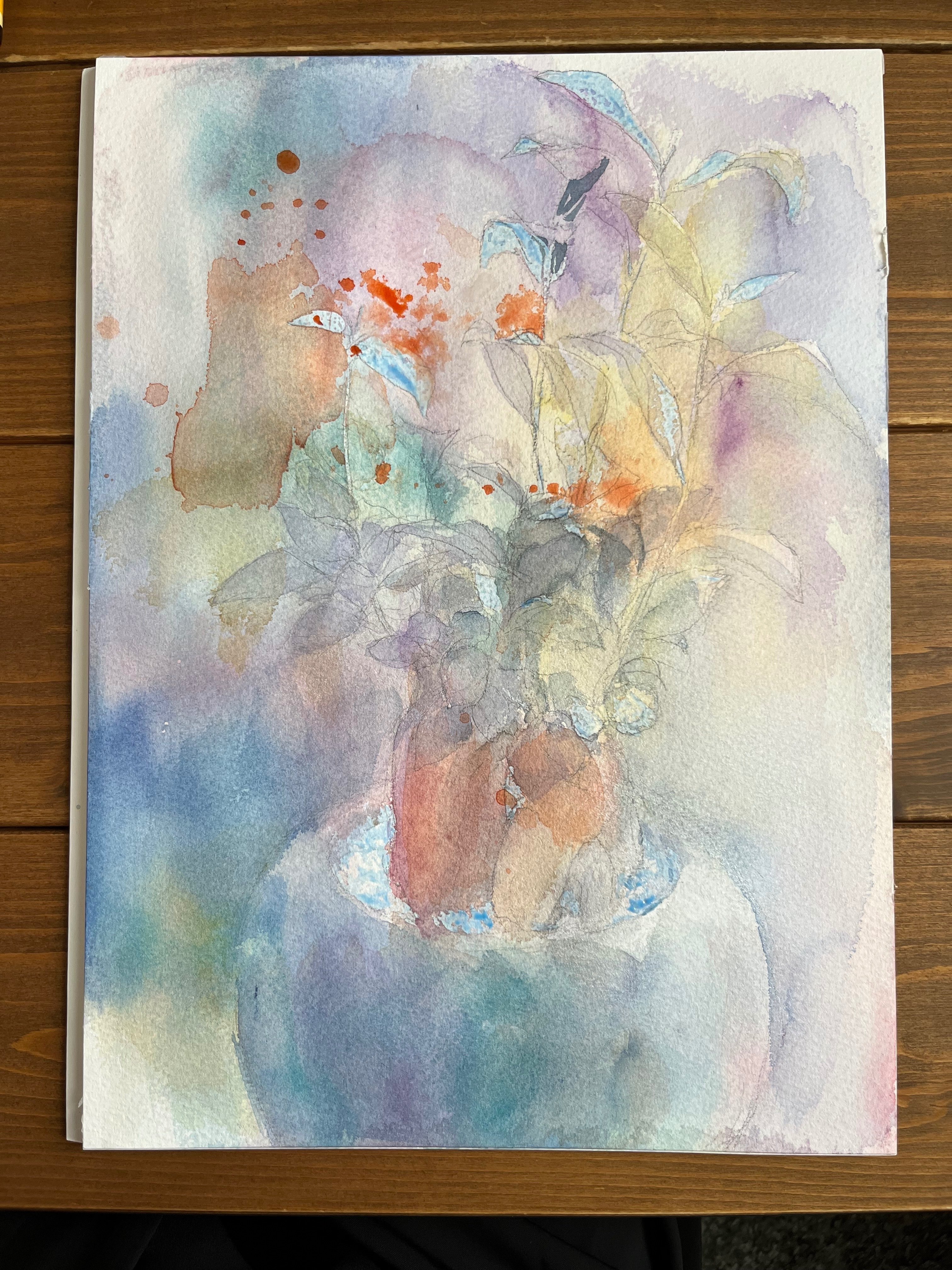 風邪水彩紙にマルチサイジングで根性描き｜水沼