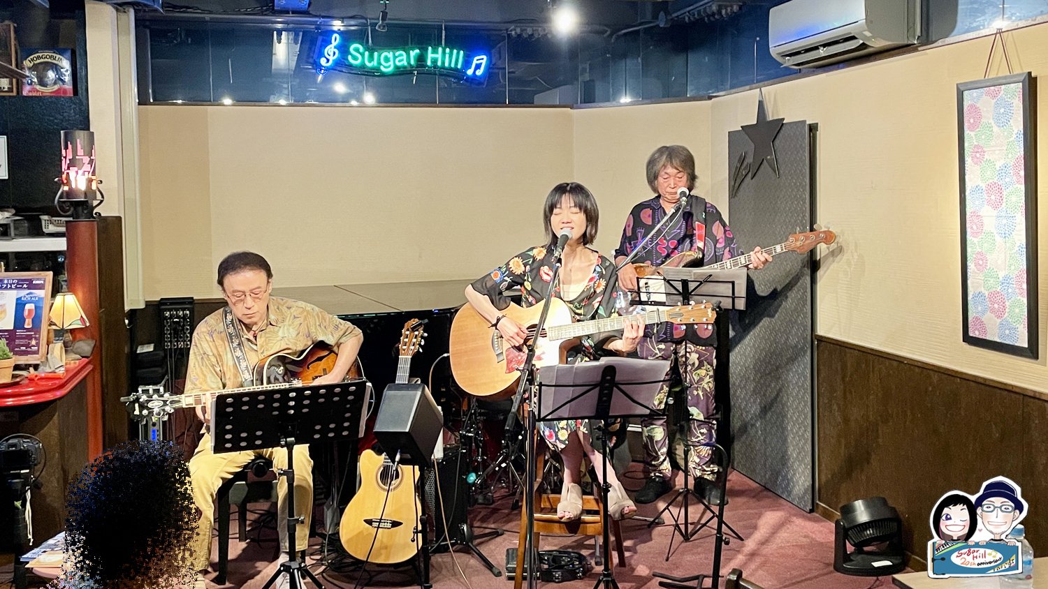 7/7(日)ギター・ボーカル柄須賀幸恵 ギター梅田光雄 ベース藤田哲也