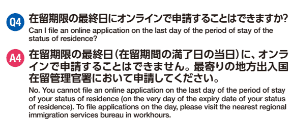 Period of application Japanese　VISA