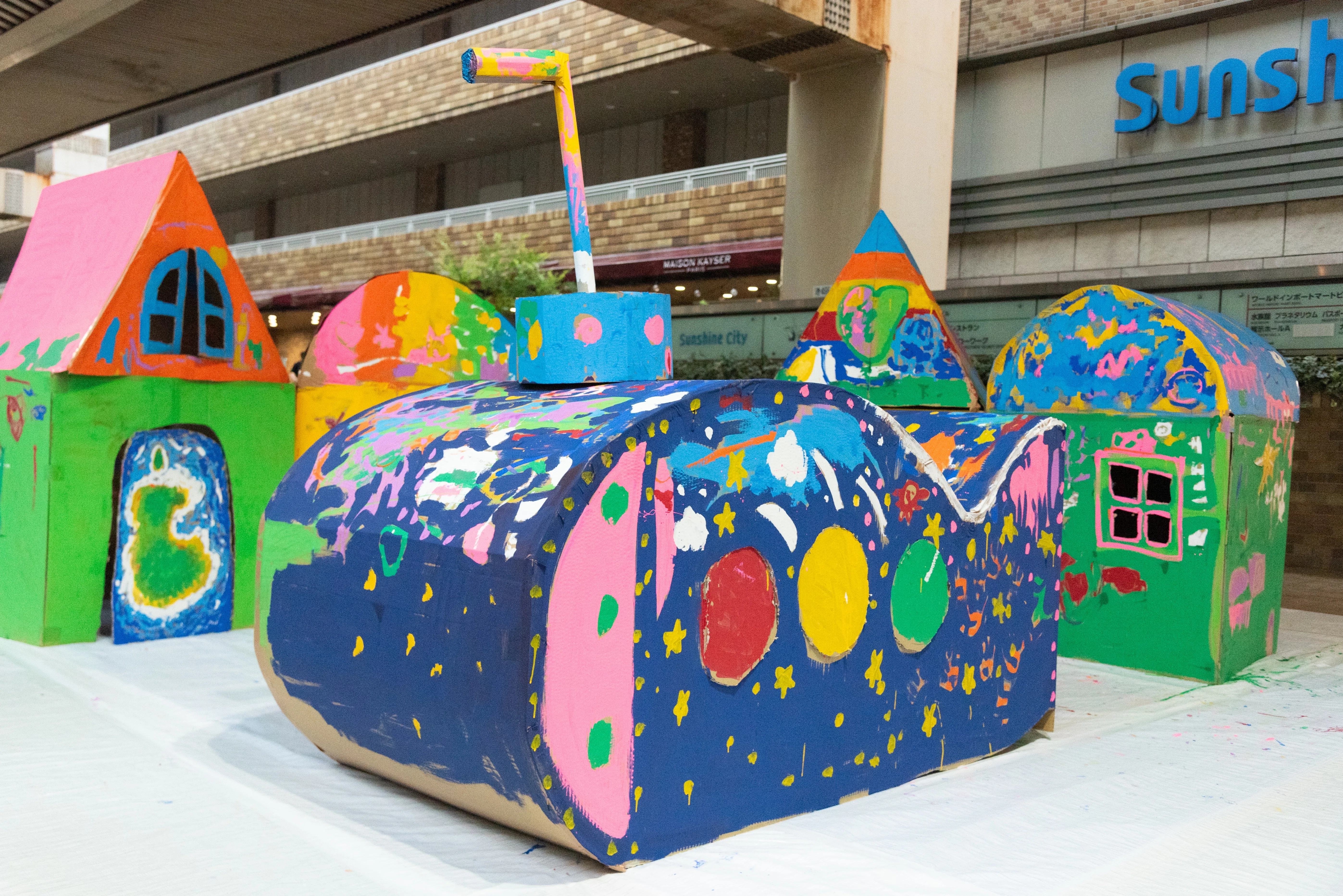 子供たちの遊び場 水彩画 立体アート⭐デコパージュ⭐3D イベントレポ】7/6（土）池袋サンシャインシティプレーパーク