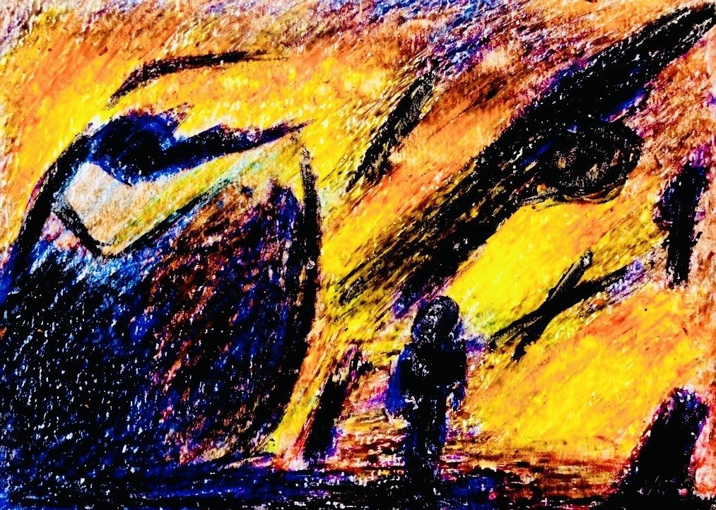 私の描いたクレヨン画まとめ3 - 絵画｜空想だいあぱ案内人kuramaippei