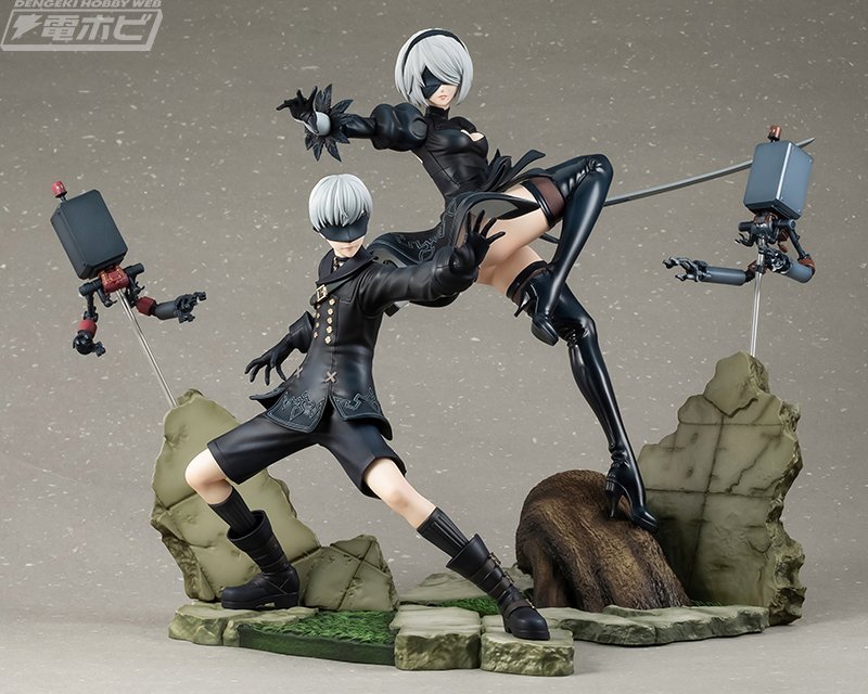 automata アニメ『NieR:Automata Ver1.1a』より、2B、9Sが躍動感あふれる姿でコトブキヤからフィギュア化！｜電撃ホビーウェブ  note臨時出張所