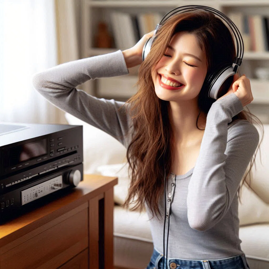 ネガティブな気分の時に音楽を聴いて元気になる。