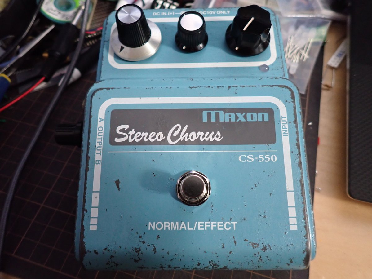 maxon CS550の修理となんちゃってフランジャーmode追加＆TrueBypass  