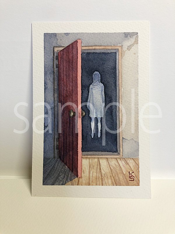 ハガキサイズ水彩画原画販売|異賀村(界賀邑里) ハガキサイズ水彩画原画販売|異賀村(界賀邑里)