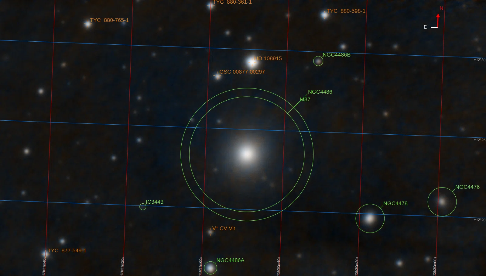 銀河 NGC4486 M87 おとめ座銀河A Virgo A おとめ座 2024-07-05-21-05｜mimumemo