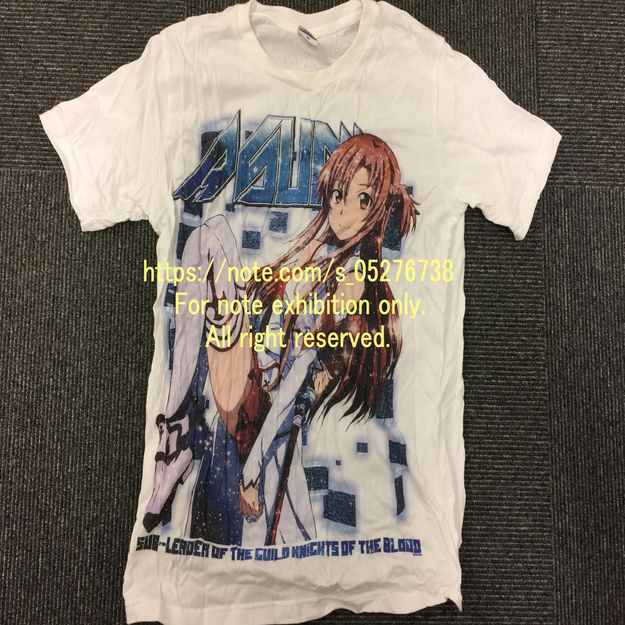 ソードアート・オンライン」アスナのフルカラーTシャツ｜s_0527 