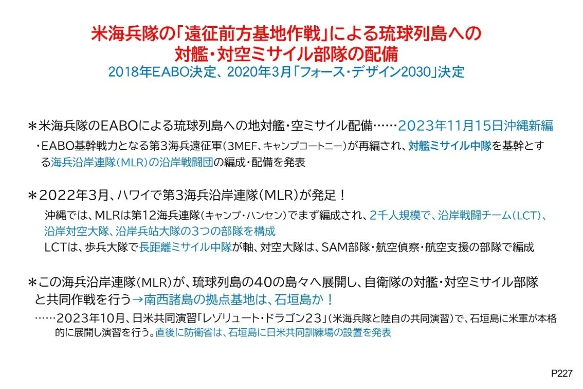 海洋プレッシャー戦略に基づくスタンドイン部隊（23/11海兵沿岸連隊 