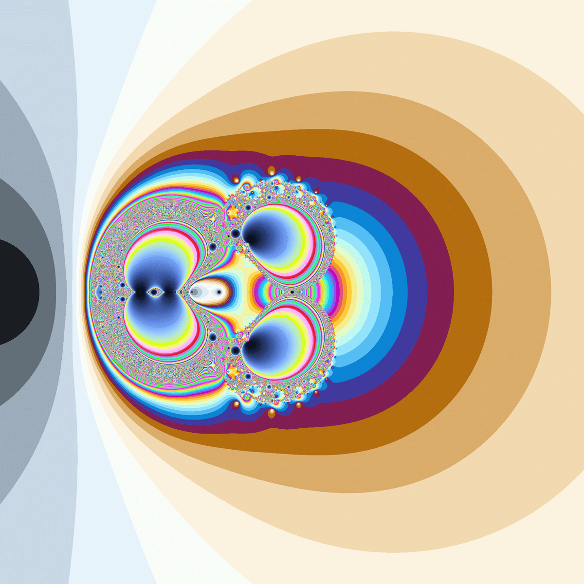 今週のフラクタル48 (((c+1)/(5c+4))(1/z-4c/(cz-2c-1))+1/c+1)｜108Hassium