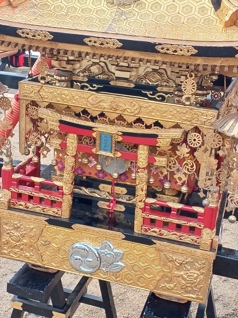生國魂神社扇子生國魂祭飾り扇渡御列御鳳輦手帕附帶－－Mercari