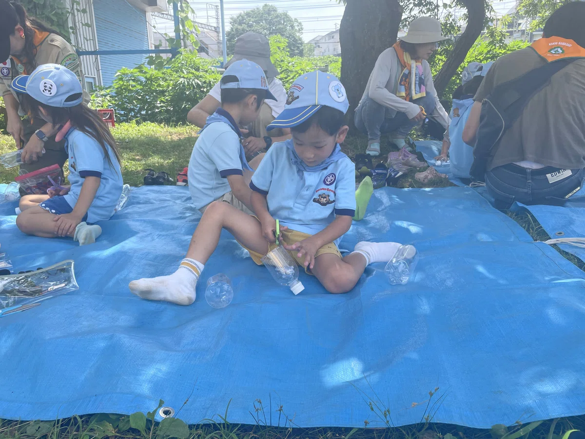 Drawing Two Water Splashes It's Summer! Launching Plastic Bottle Rockets!|ボーイスカウト川崎53団ビーバー隊