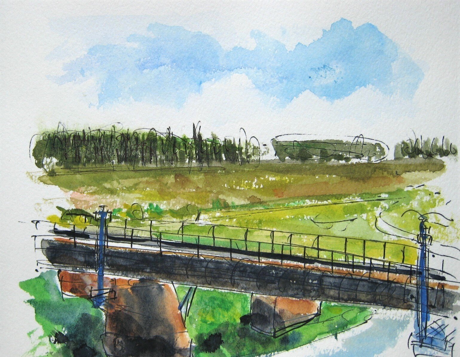 水彩スケッチ・中国風景（大連・瀋陽・旅順）｜続・画楽舎便り