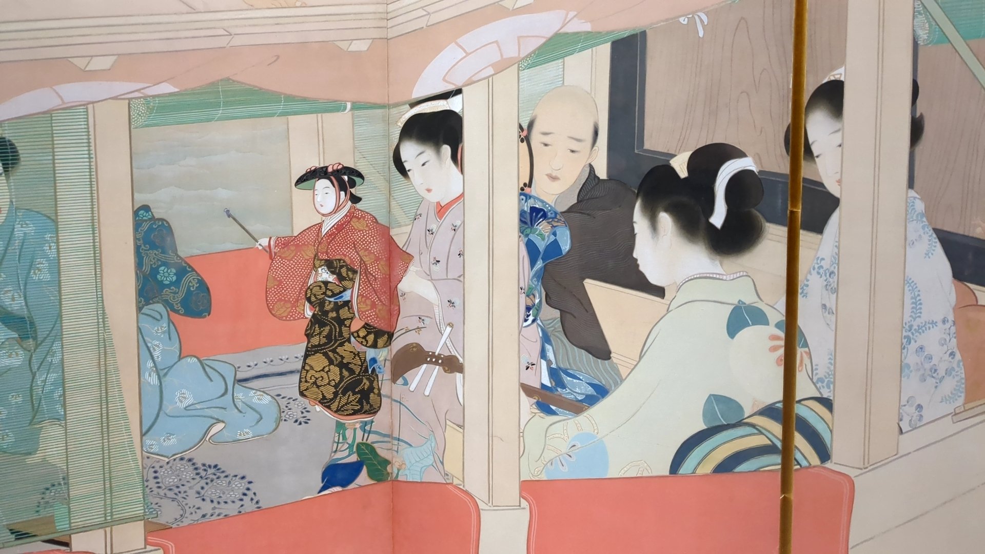 旧家蔵出　扇子　清国　名家　豫生 「清風朝月」 扇面絵 古美術 水墨画 旧家蔵出 扇子 清国 名家 豫生 「清風朝月」 扇面絵 古美術