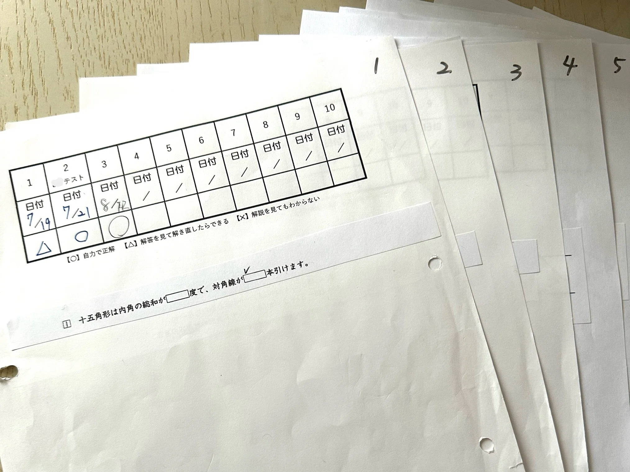 夏だ！日能研「共通問題428」わが家が工夫したことを教えます（データ