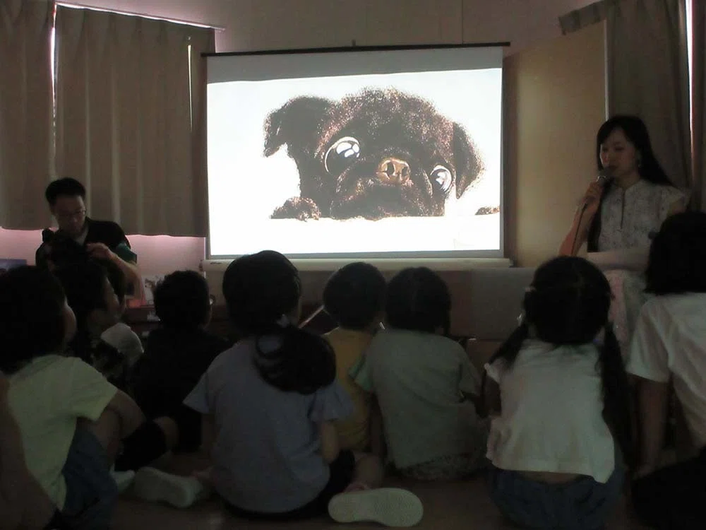 [Picture Book Author Visits Kindergarten] Playing with Interactive Art ...