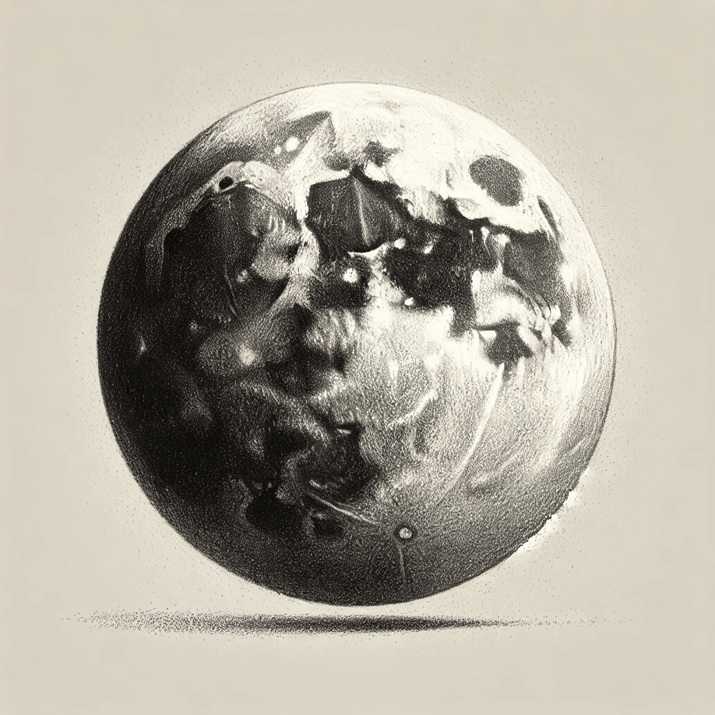 月のデッサンや鉛筆画：光と影の描き方のポイント｜中山眞治