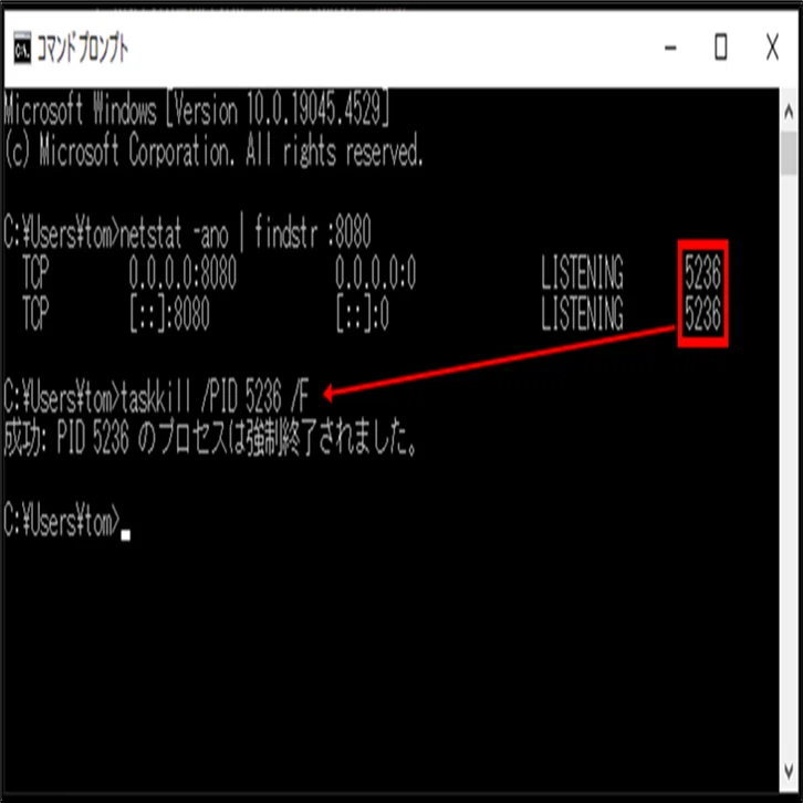 📝JavaSpring勉強備忘録～_【Webアプリ開発】プロセスKILLコマンド