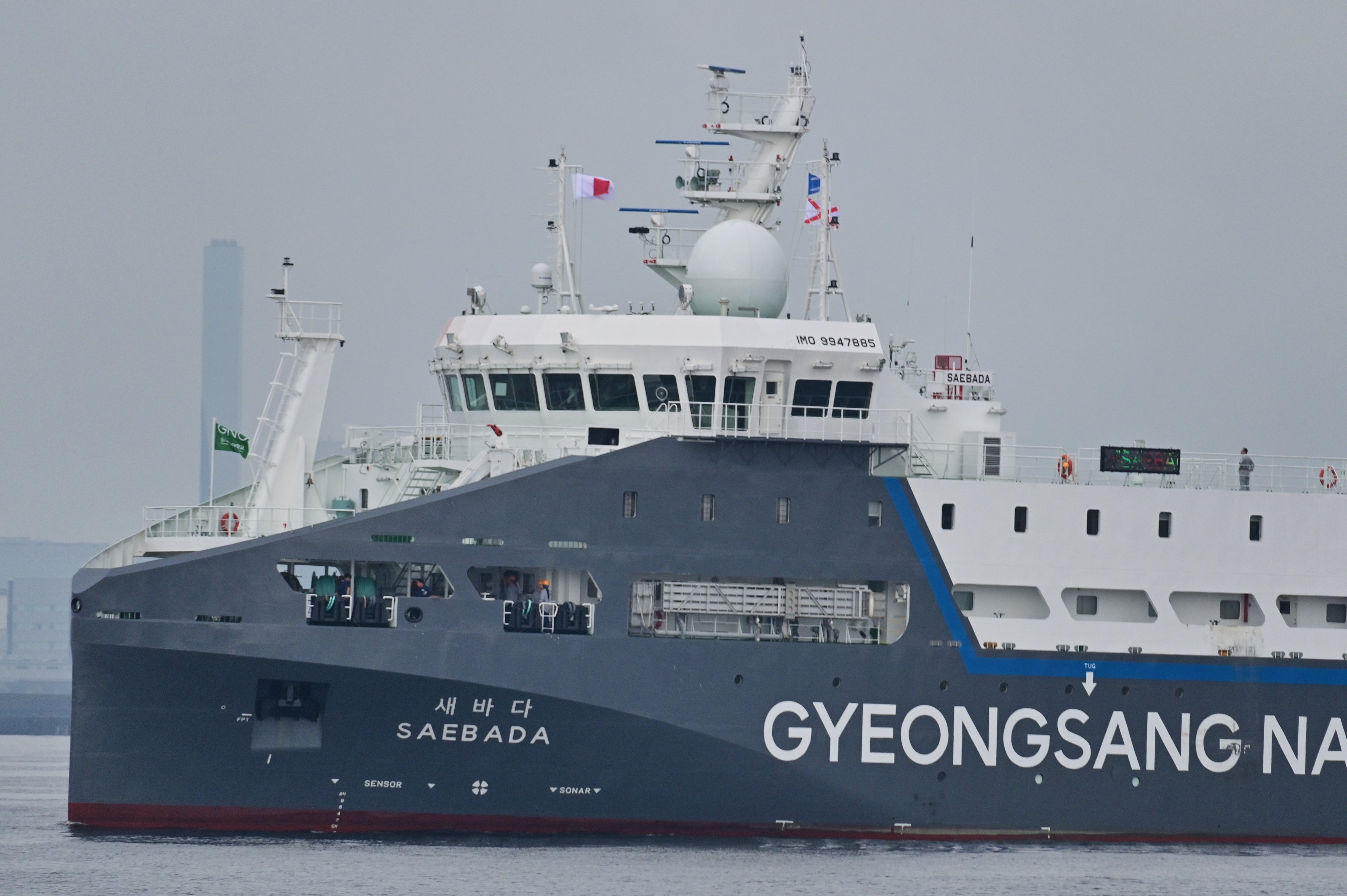 海、船 LNG燃料漁業実習船「セバダ」が東京港に入港｜ユキカゼ（深水千翔）