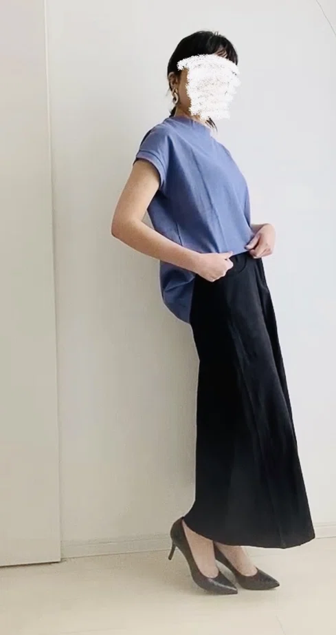 楽天のミリアンデニで購入した厚手綿100%プチハイネックTシャツ