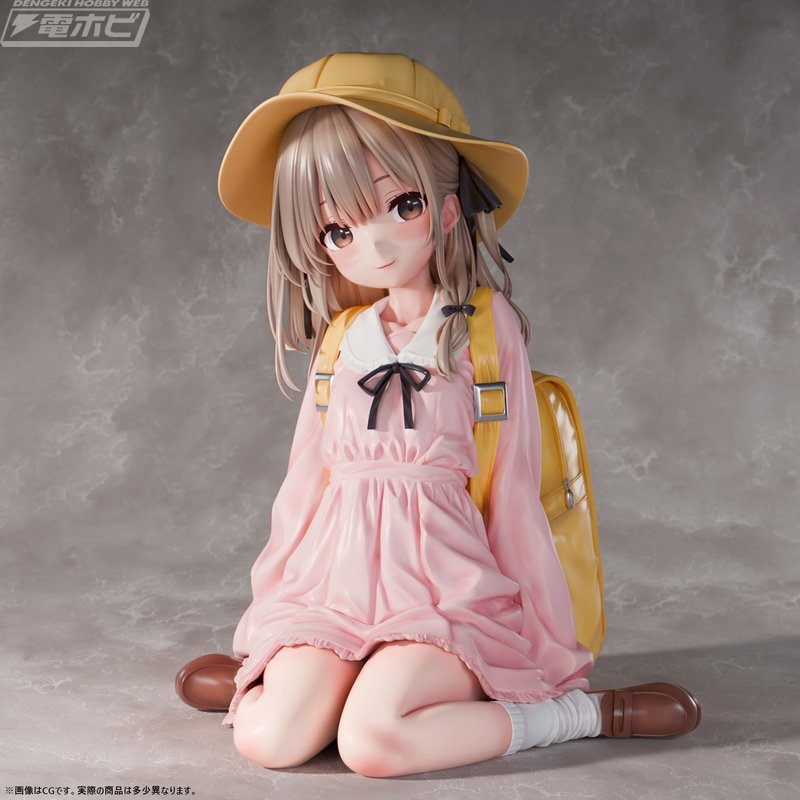 ピンクのワンピース姿が愛らしいオリジナル美少女フィギュアが