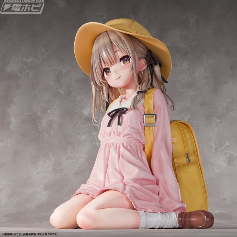 ピンクのワンピース姿が愛らしいオリジナル美少女フィギュアが