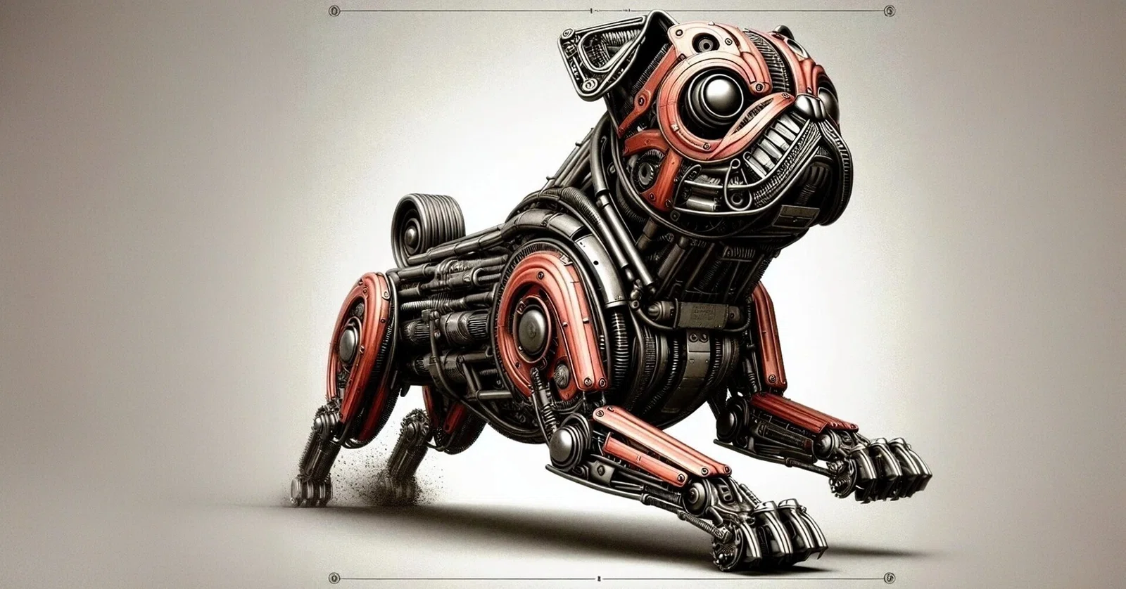未来のPET:STEAMPUNKな機械仕掛けのAIロボットパグ犬の実験｜Books Channel