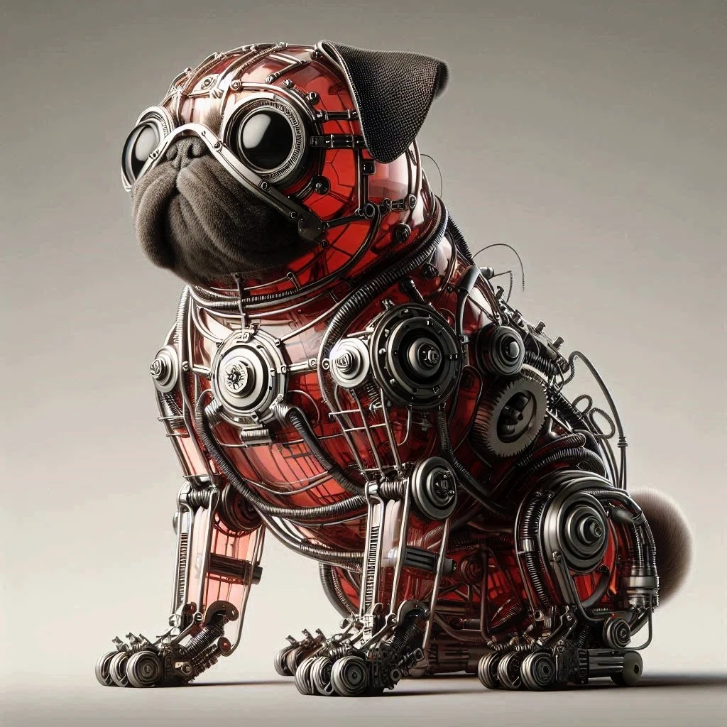 未来のPET:STEAMPUNKな機械仕掛けのAIロボットパグ犬の実験｜Books Channel