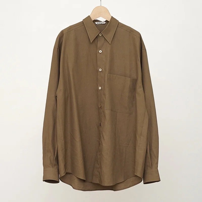 大山シュン紹介 AURALEE フィンクスツイルシャツ 5