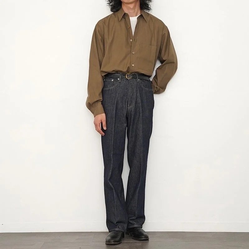 オーラリー　長袖シャツ　Washed finx twill big shirt AURALEE[オーラリー] Washed Finx Twill Big Shirt
