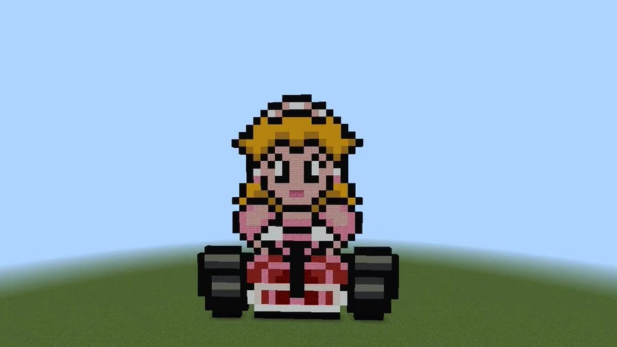 Creating Pixel Art in Minecraft [Super Mario Kart]｜ASP｜発達障害の日々