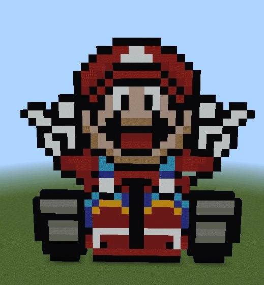 Minecraftでドット絵製作【スーパーマリオカート】｜ASP｜発達
