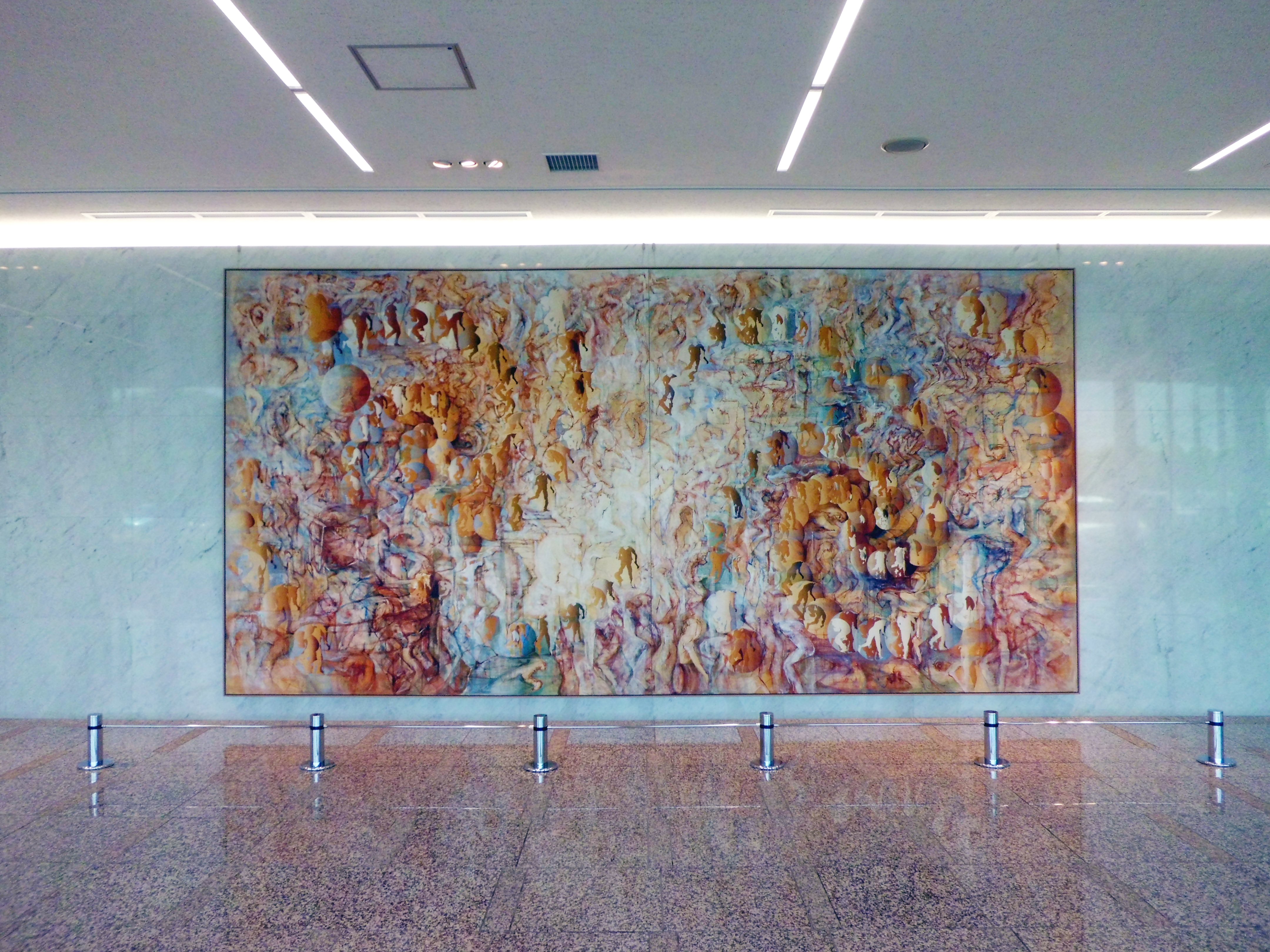 宇佐美 圭司、空の城、新品額装付、画集画、状態良好 宇佐美圭司「大洪水」》展｜薄井 灌 Kan Usui
