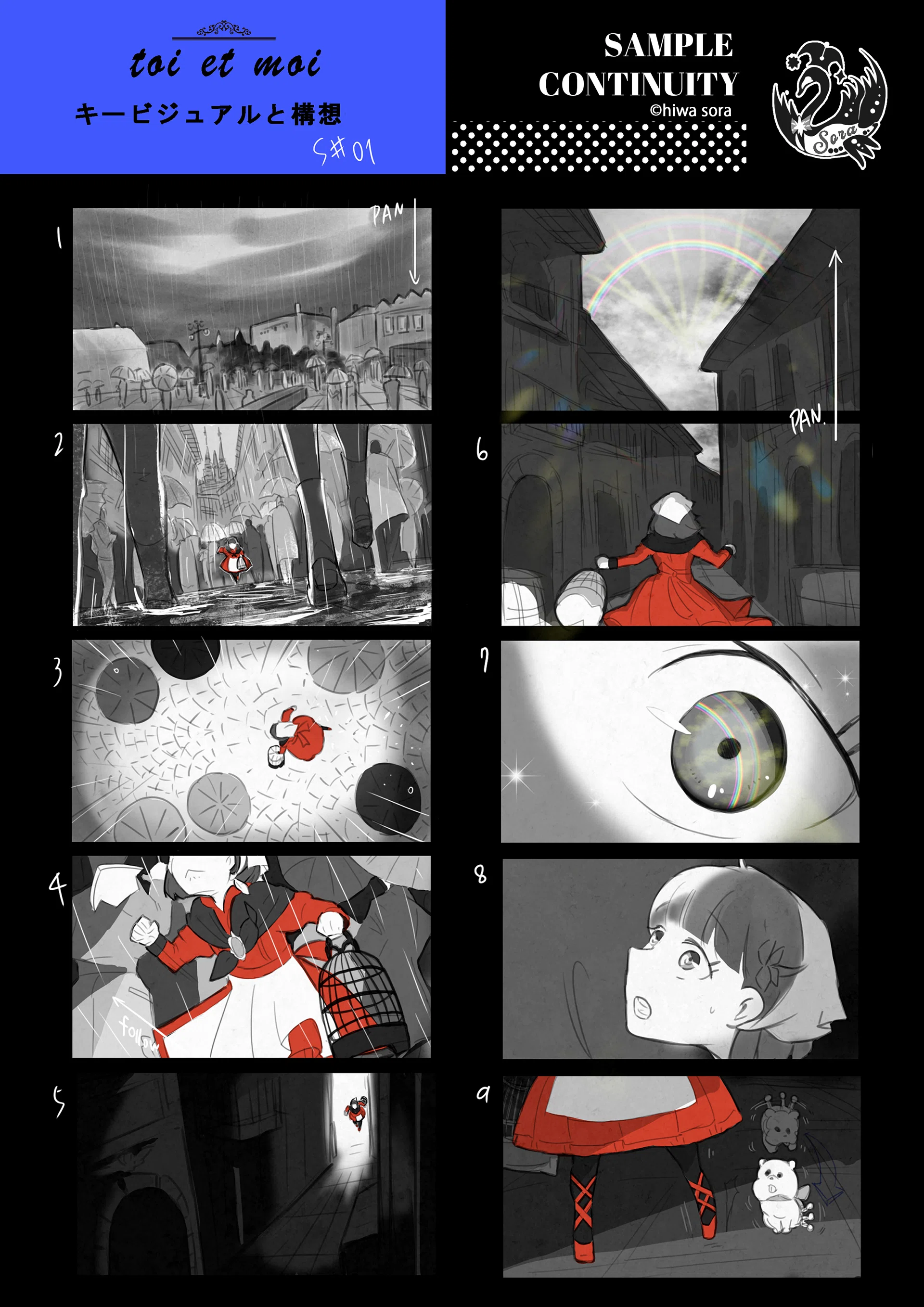 私の絵コンテ作品と専門用語の解説｜そらちょう演出俱楽部