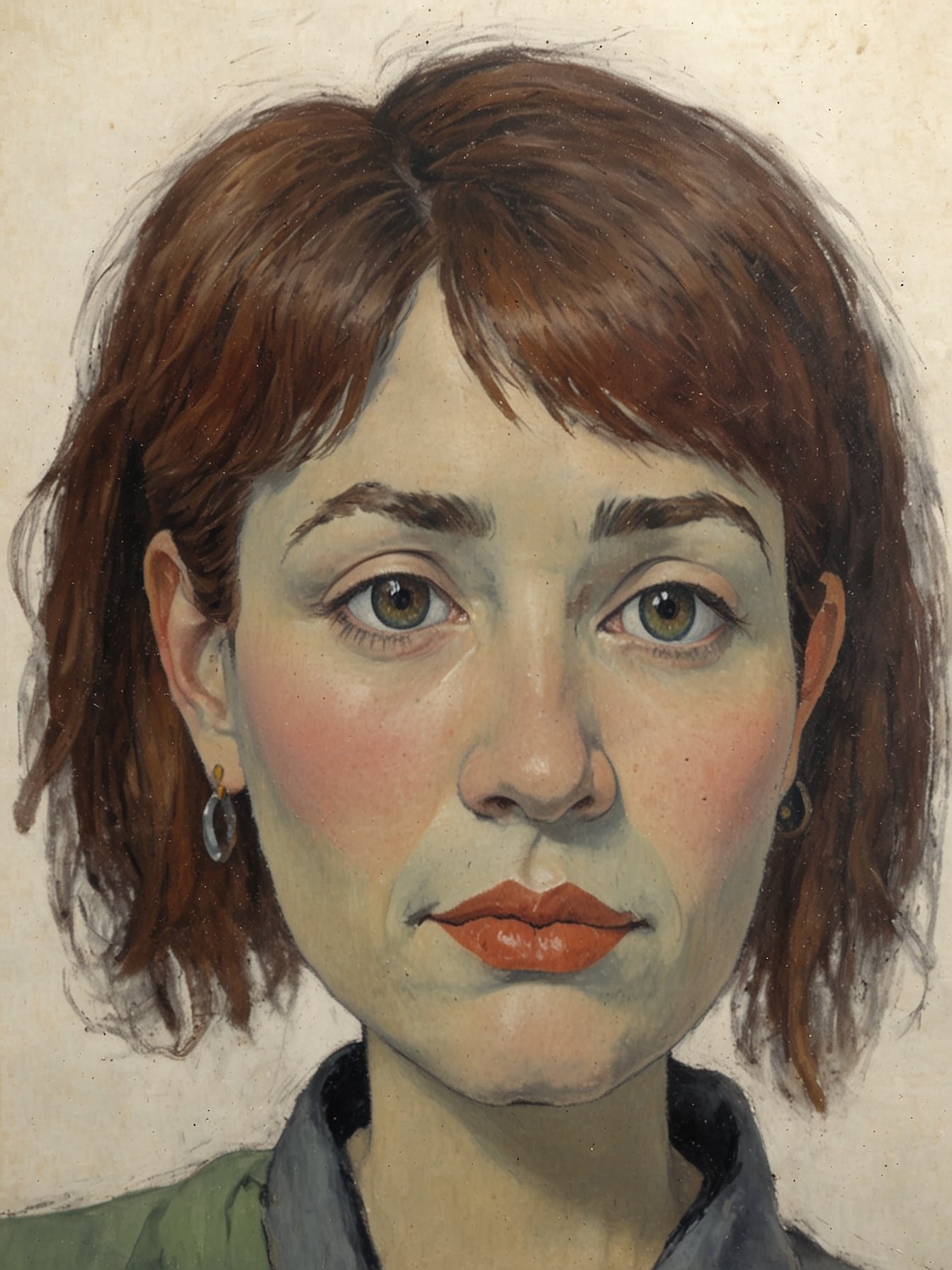 水彩画絵画 「化粧直し」