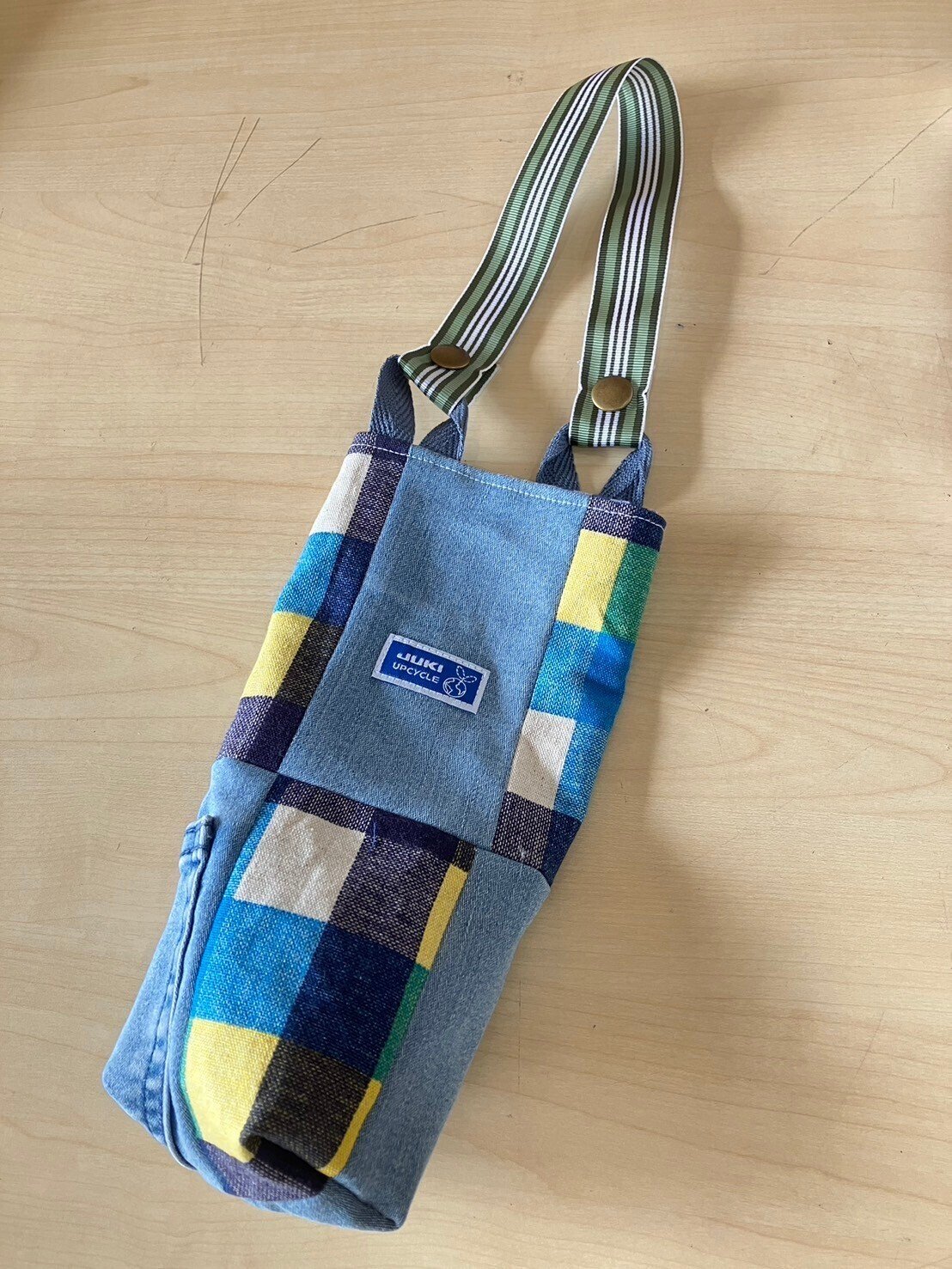 ベスト トップス　ハンドメイド　着物リメイク　地球に♡アップサイクル JUKI夏のアップサイクルイベント】「ボトルケースを作ろう