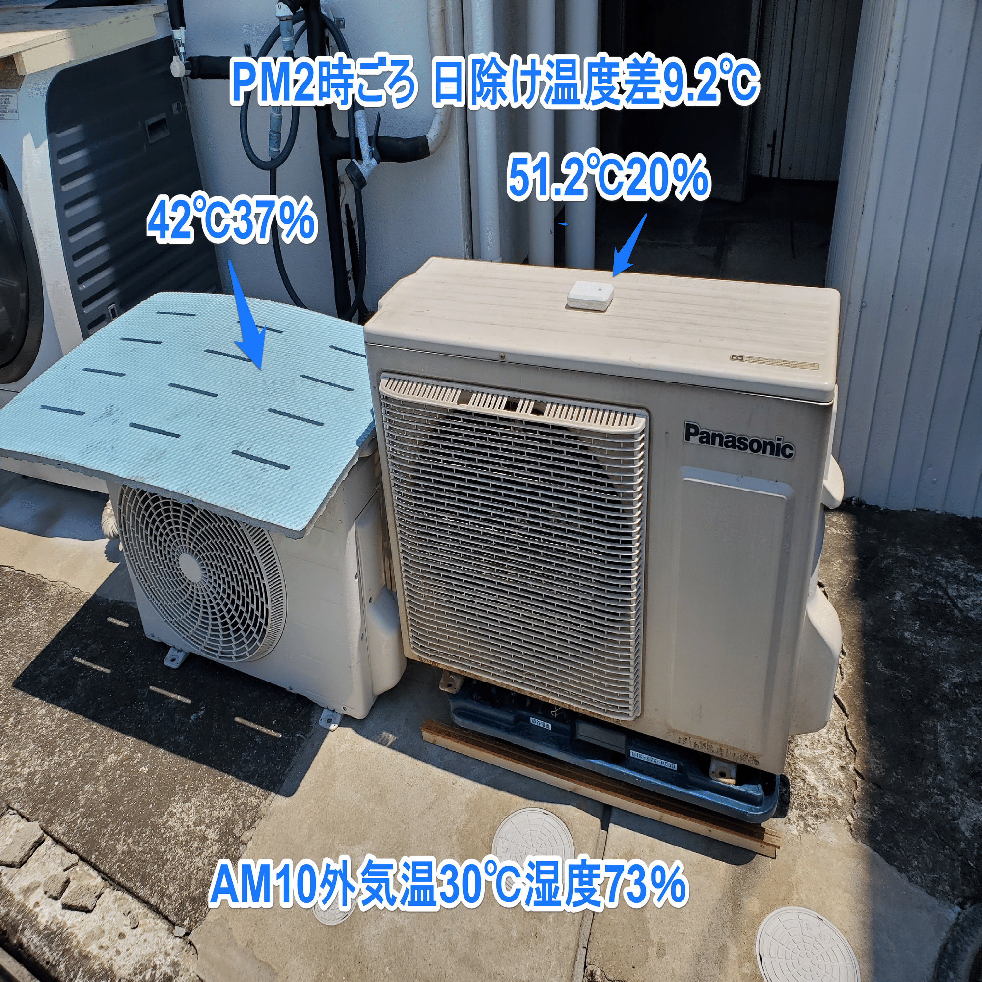 エアコン室外機 日除け｜有)越谷電器