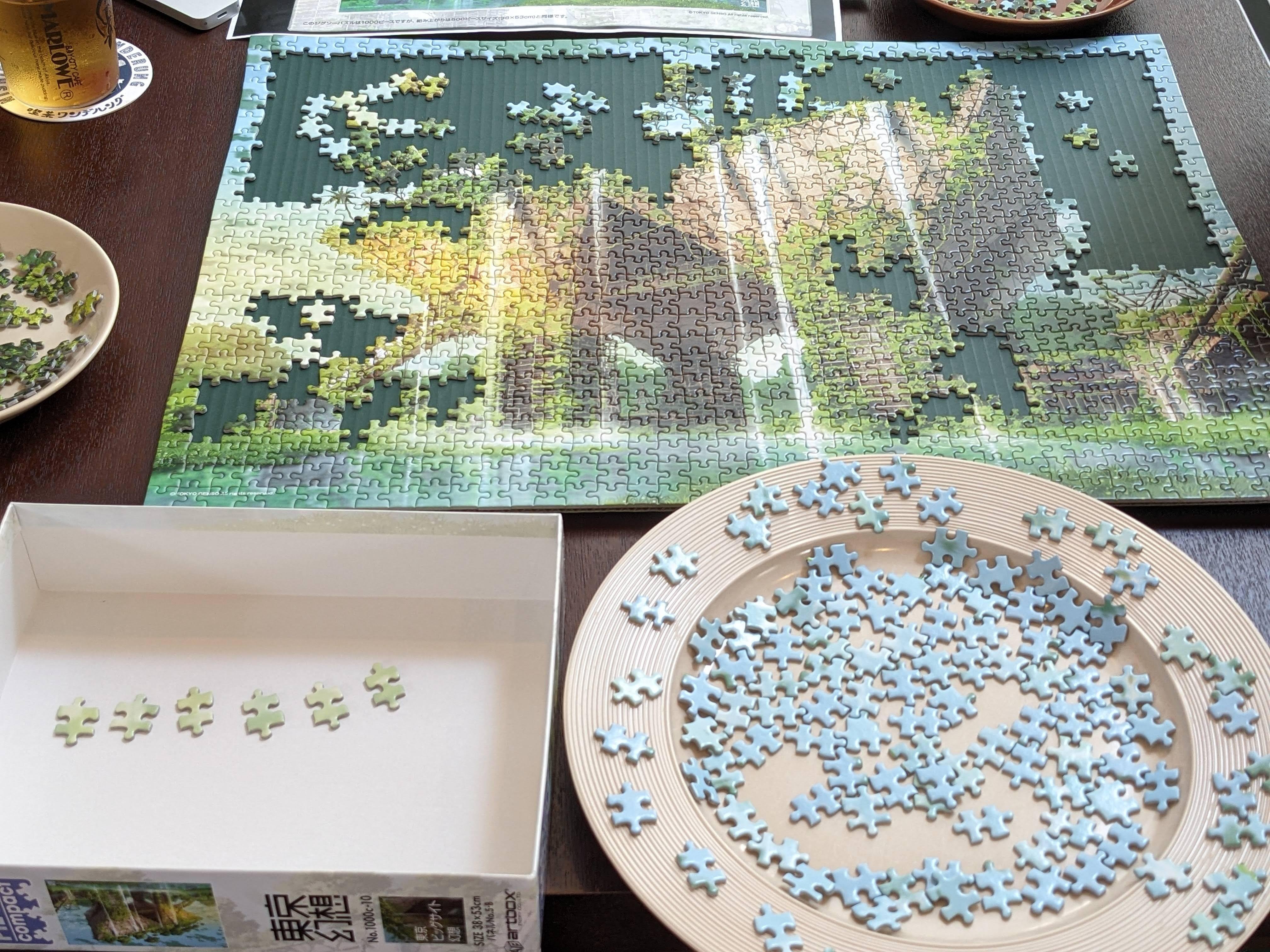 すずめの戸締まりパズル1000ピース完成品額縁付き - メルカリ