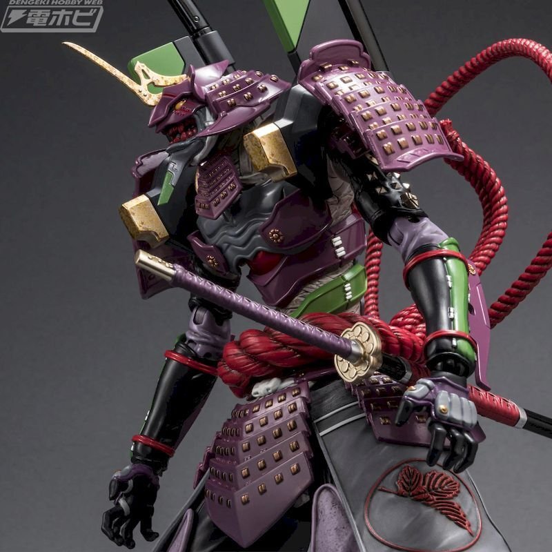 エヴァンゲリオン風フィギュア 武器付き 鎧武者姿の「エヴァンゲリオン初号機」が出陣!!千値練の