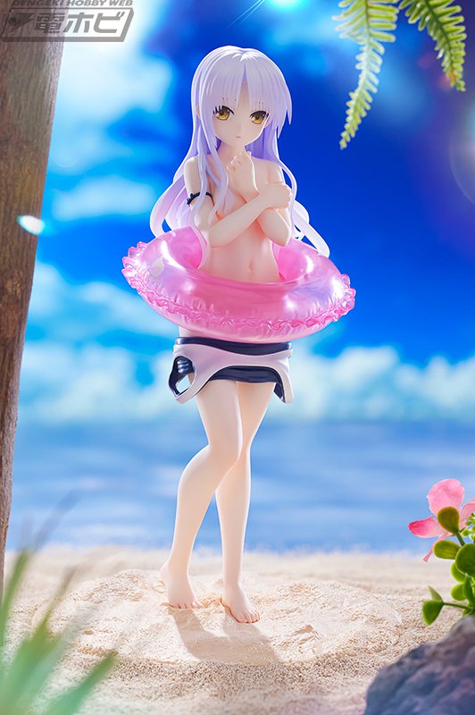 グランド牧場 セレクトセール Angel Beats!』立華かなでが大胆な着こなしのスクール水着姿で タペストリー