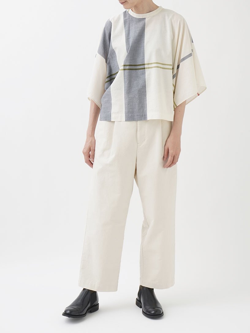 美品 パラスパレス ドルマン シャツ ブラウス 24年 秋 チェック 秋間道 季節をはじめる格子柄 ‐秋間道‐｜パラスパレス pal'laspalace