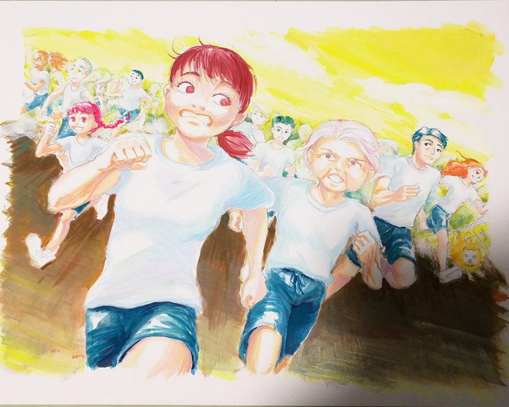 アクリル絵の具を使った、アナログ（手描き）イラストを考える