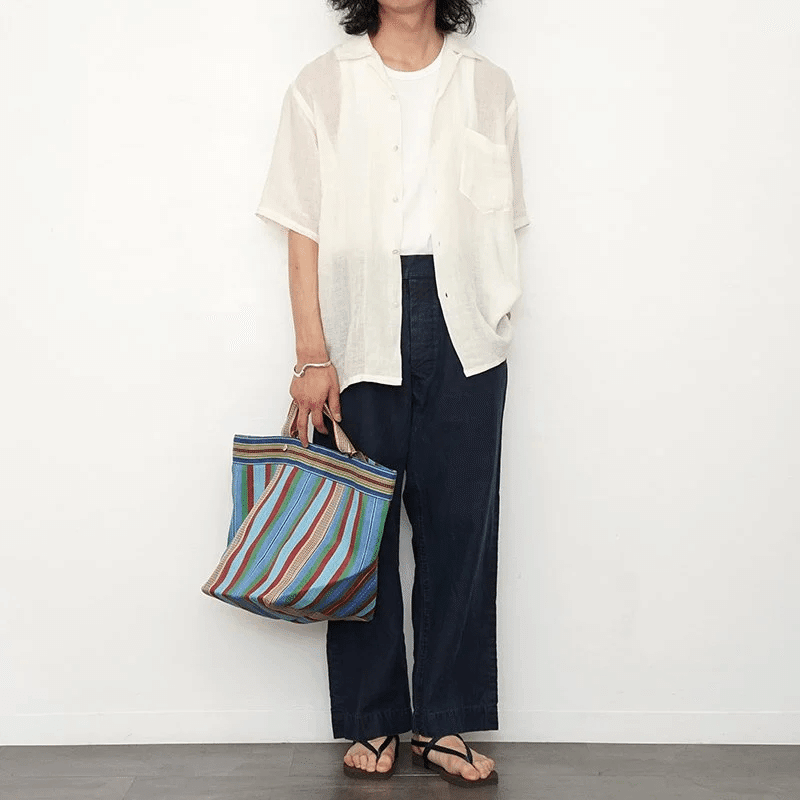 マーティー&サンズS/S OPEN COLLAR SHIRTS ドSLINEN MAATEE&SONS (マーティーアンドサンズ) 24SS 